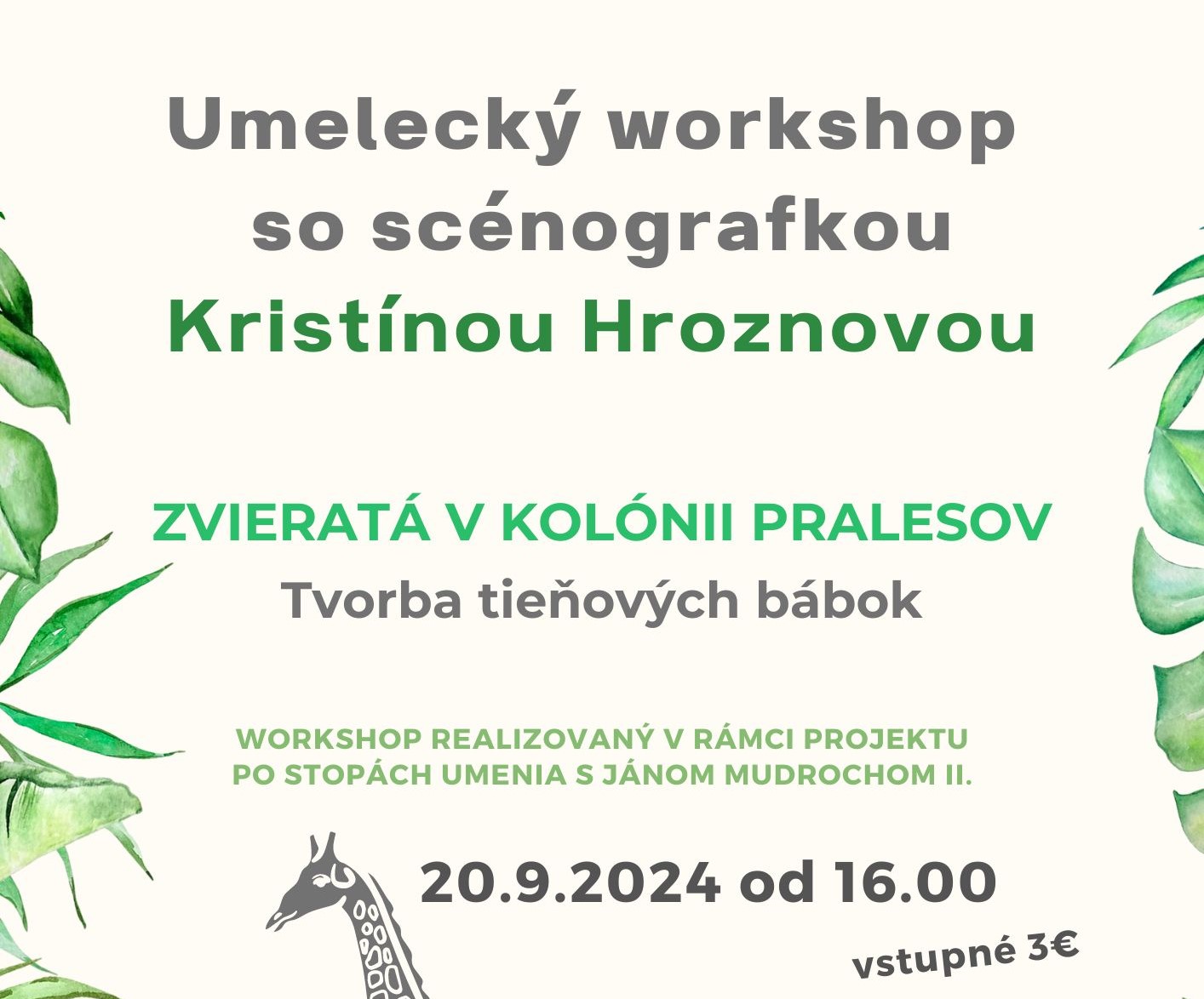 Umelecký workshop so scénografkou Kristínou Hroznovou - 1